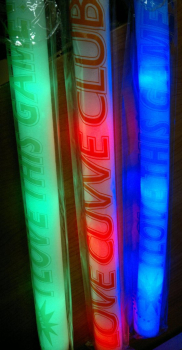 LED Leuchtstab Schaumstoffstab Stab Schaumstoff Stab multicolor -  50 cm 3 Effekte